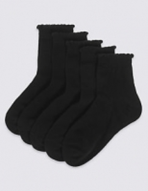 5 Pairs of Cotton Rich Socks