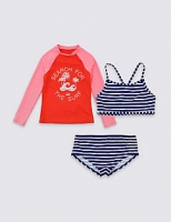 Marks and Spencer  3 Piece Swimsuit Set with Sun Smart UPF50+ (3-16 Years)