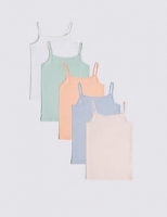 Marks and Spencer  5 Pack Cotton Camisole with Lycra (18 Months - 16 Years)