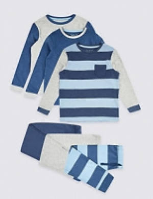 3 Pack Striped Pyjamas (1-7 years)
