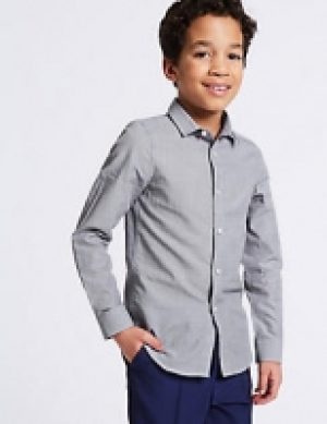 Pure Cotton Textured Shirt (3-16 Years)