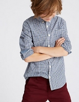 Marks and Spencer  Pure Cotton Micro Gingham Shirt (3-16 Years)