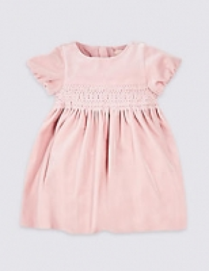 Velvet Smocked Dress