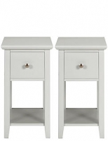 Marks and Spencer  Set of 2 Hastings Grey Compact Bedside Chests