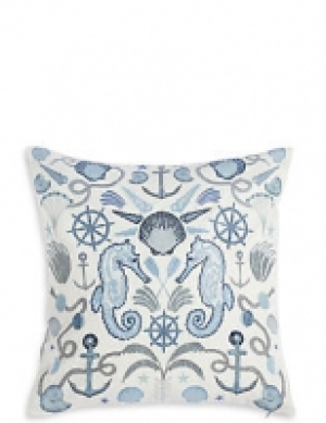 Nautical Embroidered Cushion
