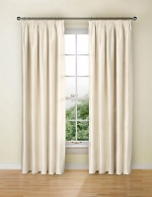 Textured Faux Silk Blackout Pencil Pleat Curtains