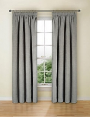 Spot Chenille Pencil Pleat Curtains