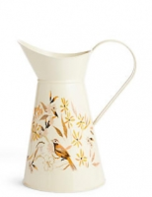 Large Metal Bird Jug