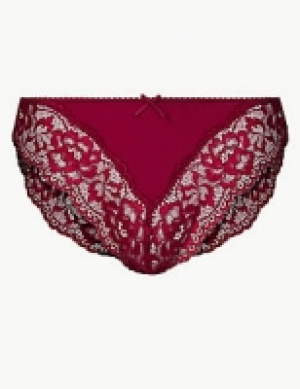 Lace High Leg Brazilian Knickers