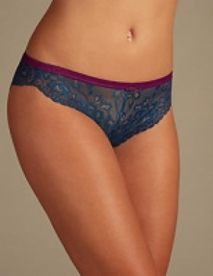 Glitter Lace High Leg Knickers