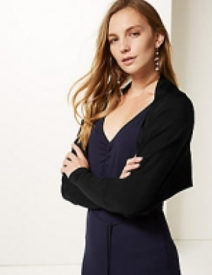 Textured Long Sleeve Shrug Cardigan