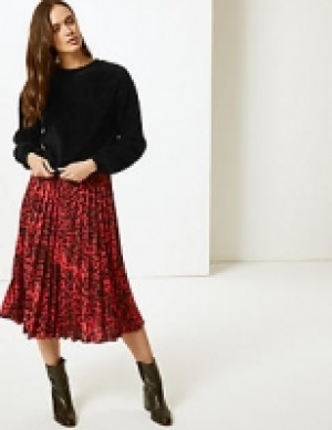 Marks and Spencer  Textured Long Sleeve Borg Sweatshirt