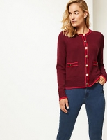 Marks and Spencer  Lambswool Blend Textured Cardigan