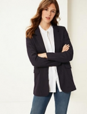 Striped Jersey Blazer