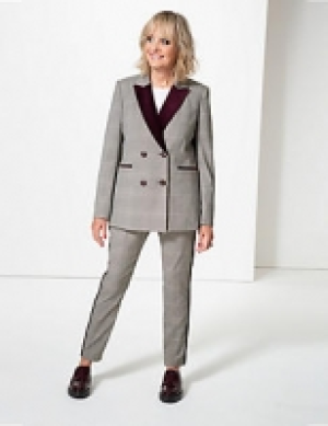 Marks and Spencer  Checked Straight Leg Trousers