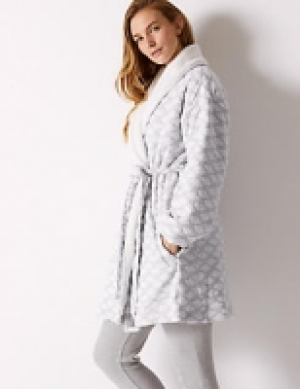 Cloud Print Long Sleeve Dressing Gown