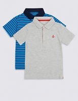 Marks and Spencer  2 Pack Polo Shirts (3 Months - 7 Years)