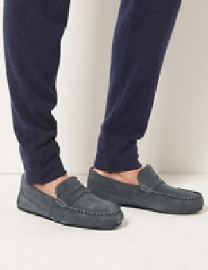 Suede Slip-on Slippers with Freshfeet