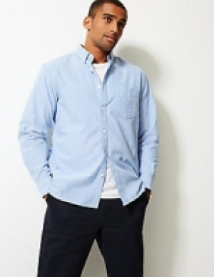 Pure Cotton Oxford Shirt with Pocket