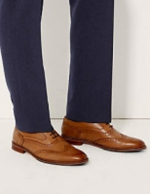 Leather Layered Sole Brogue Shoes