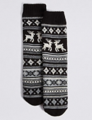 Marks and Spencer  Fairisle Slipper Socks