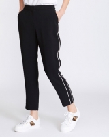 Dunnes Stores  Twill Piped Elastic Trousers