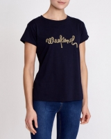 Dunnes Stores  Weekend Embroidered Slogan T-Shirt