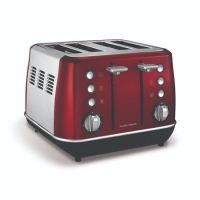 Joyces  Morphy Richards Red Evoke 4 Slice Toaster 240108