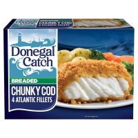 Centra  Donegal Catch Breaded Chunky Cod Fillets 4 Pack 500g