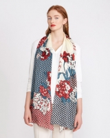Dunnes Stores  Carolyn Donnelly The Edit Floral Geo Print Silk Scarf