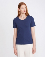 Dunnes Stores  Carolyn Donnelly The Edit Indigo Cotton T-Shirt
