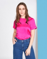 Dunnes Stores  Lennon Courtney at Dunnes Stores Fluro Pink Raglan T-Shirt