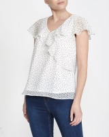 Dunnes Stores  Print Ruffle Blouse