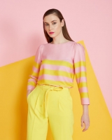 Dunnes Stores  Lennon Courtney at Dunnes Stores Pink Breton Stripe Top