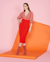 Dunnes Stores  Lennon Courtney at Dunnes Stores Red Super High Waisted Skir