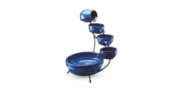 Blue Outdoor Bowl Water Feature