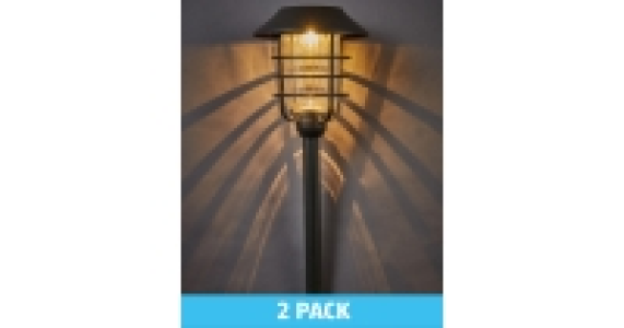 Solar Aluminium Stake Light 2 Pack