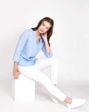 Dunnes Stores  Paul Costelloe Living Studio V-Neck Linen Shirt