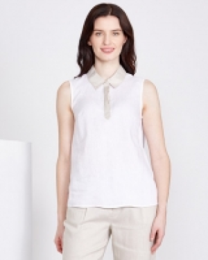 Paul Costelloe Living Studio Linen Placket Blouse