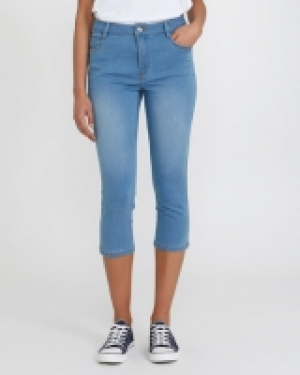 Denim Knit Crop Jeans