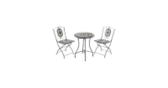 Aldi  Gardenline Beige Mosaic Bistro Set