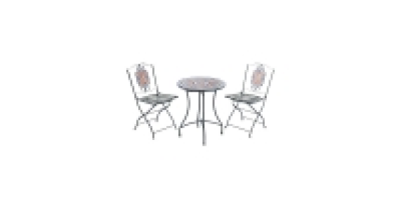 Aldi  Gardenline Blue Mosaic Bistro Set