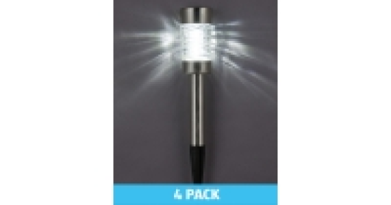 Aldi  Solar Mini Bollard Stake Lights Set