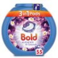 Tesco  Bold 3In1 Pods Lavender 55 Washes