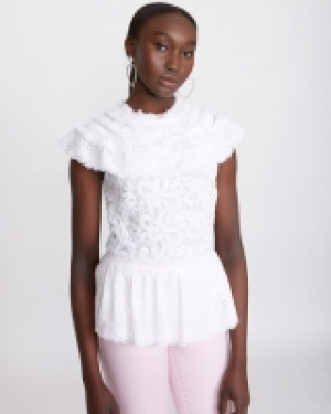 Savida Detail Lace Fringe Top