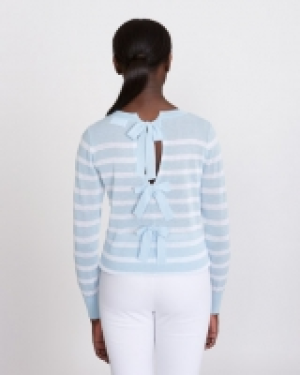 Dunnes Stores  Savida Stripe Bow Back Jumper