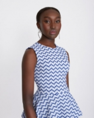 Savida Zig Zag Peplum Top