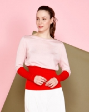 Lennon Courtney at Dunnes Stores Blushing Boat-Neck Jumper