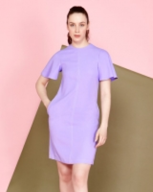 Lennon Courtney at Dunnes Stores Violet Contrast Stitch Dres