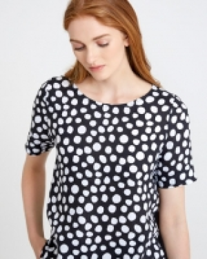 Carolyn Donnelly The Edit Print Spot Linen Top